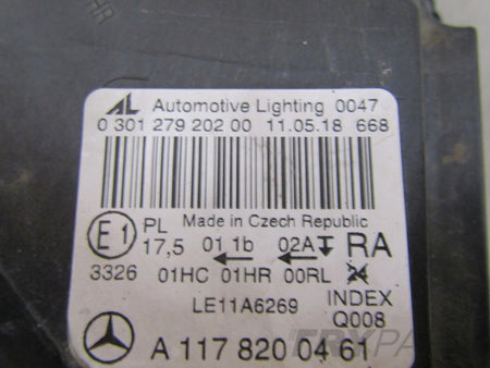 Front Headlight Mercedes CLA W117 LIFT STANDARD 16-19 RH RIGHT A1178200461