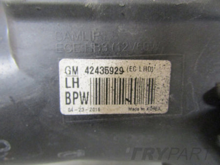 FRONT LAMP OPEL MOKKA A STANDARD LH LEFT 12-16 42435929