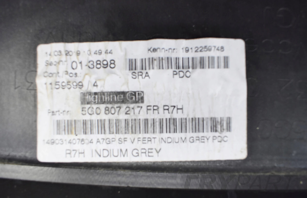 GOLF VII 5G0 LIFT FRONT BUMPER, SUPER CONDITION, ORIGINAL