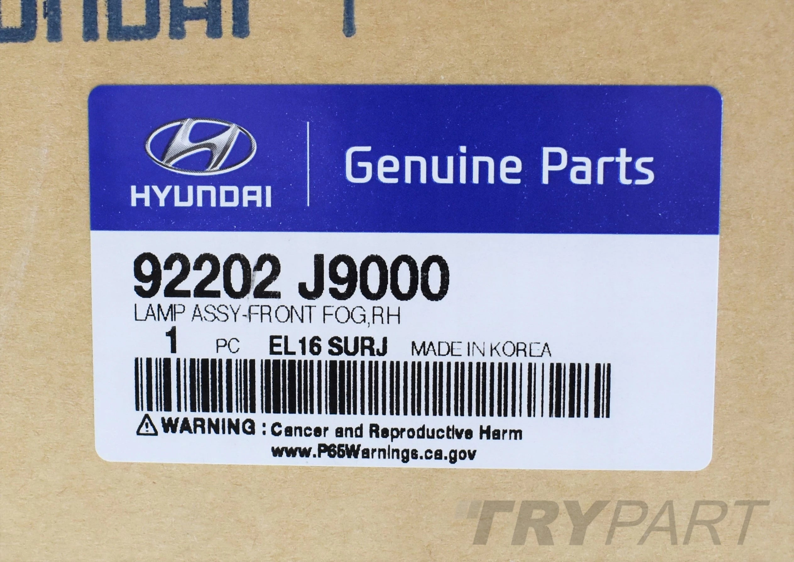 HYUNDAI KONA HALOGEN RIGHT FRONT ORIGINAL NEW