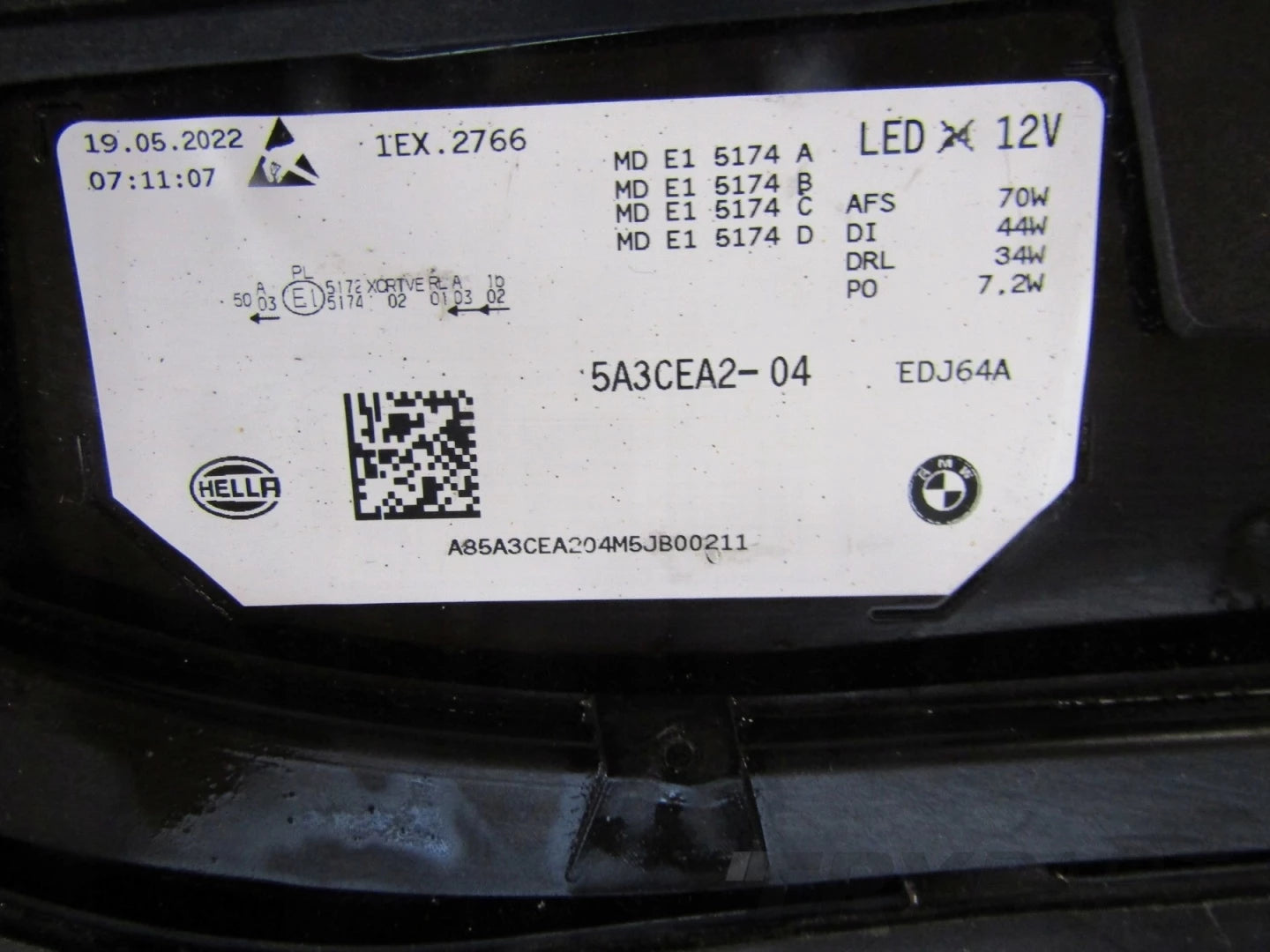 BMW IX I20 LASER 21- HEADLIGHT RH RIGHT 5A3CEA2-04