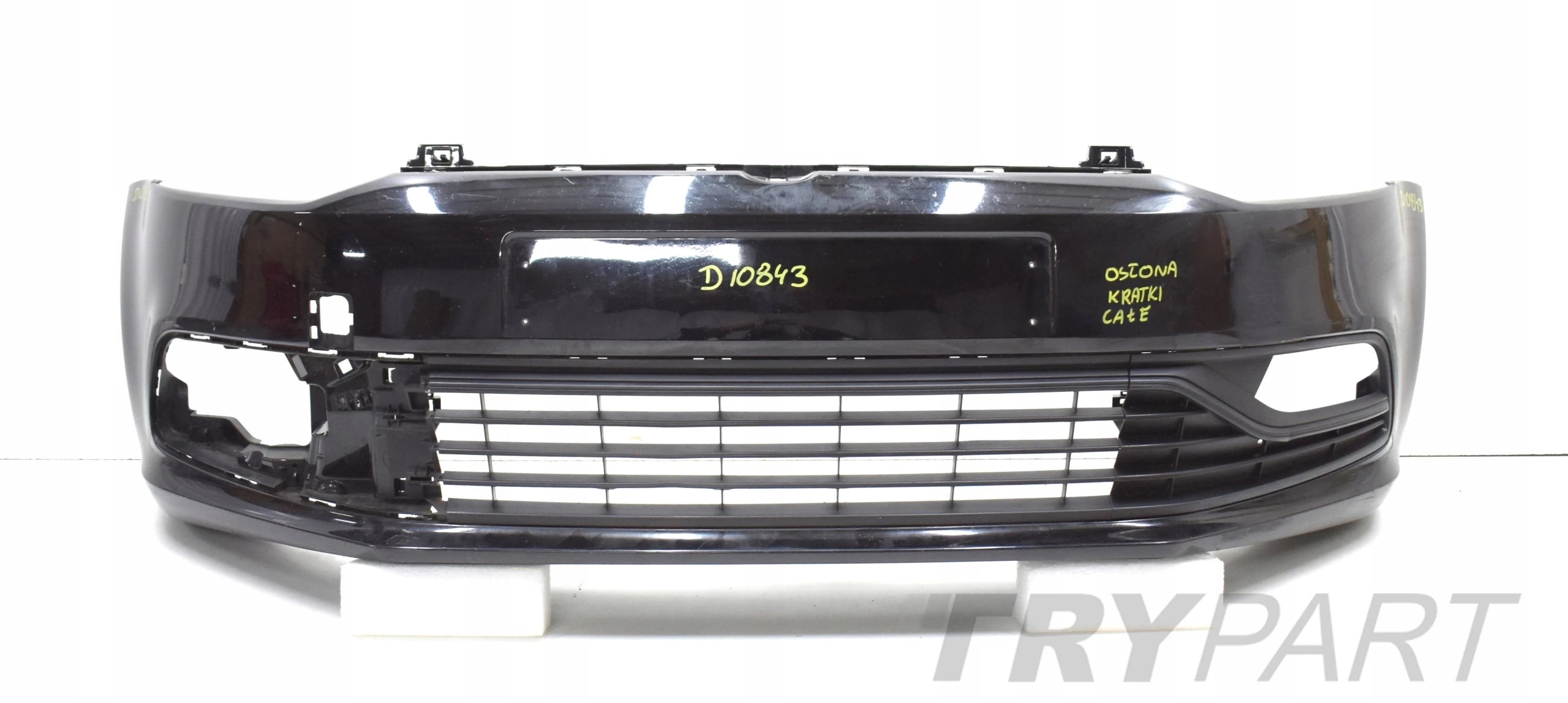 VW POLO 6C 6C0 FRONT BUMPER ORG + GRILLES + BOTTOM