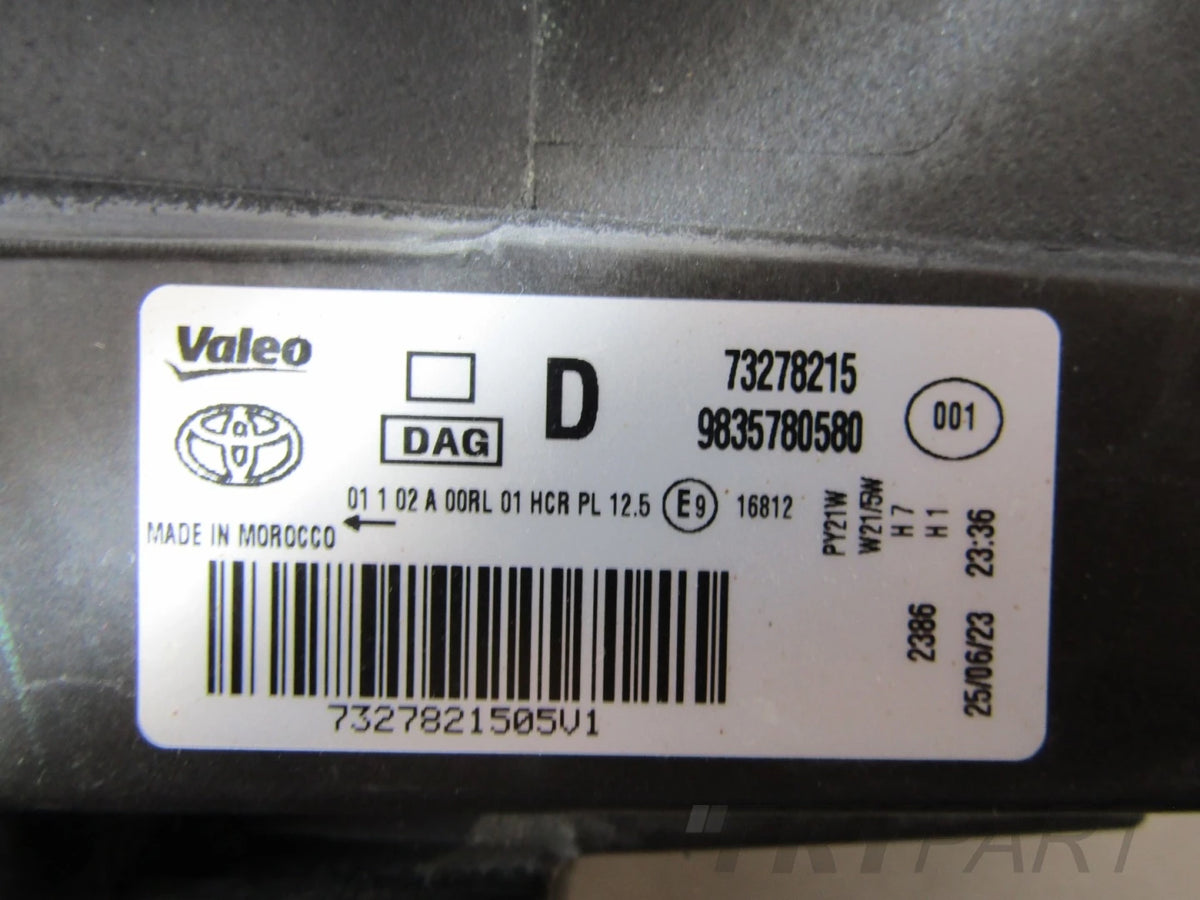 HEADLIGHT TOYOTA PROACE CITY STANDARD RH 19- 9835780580