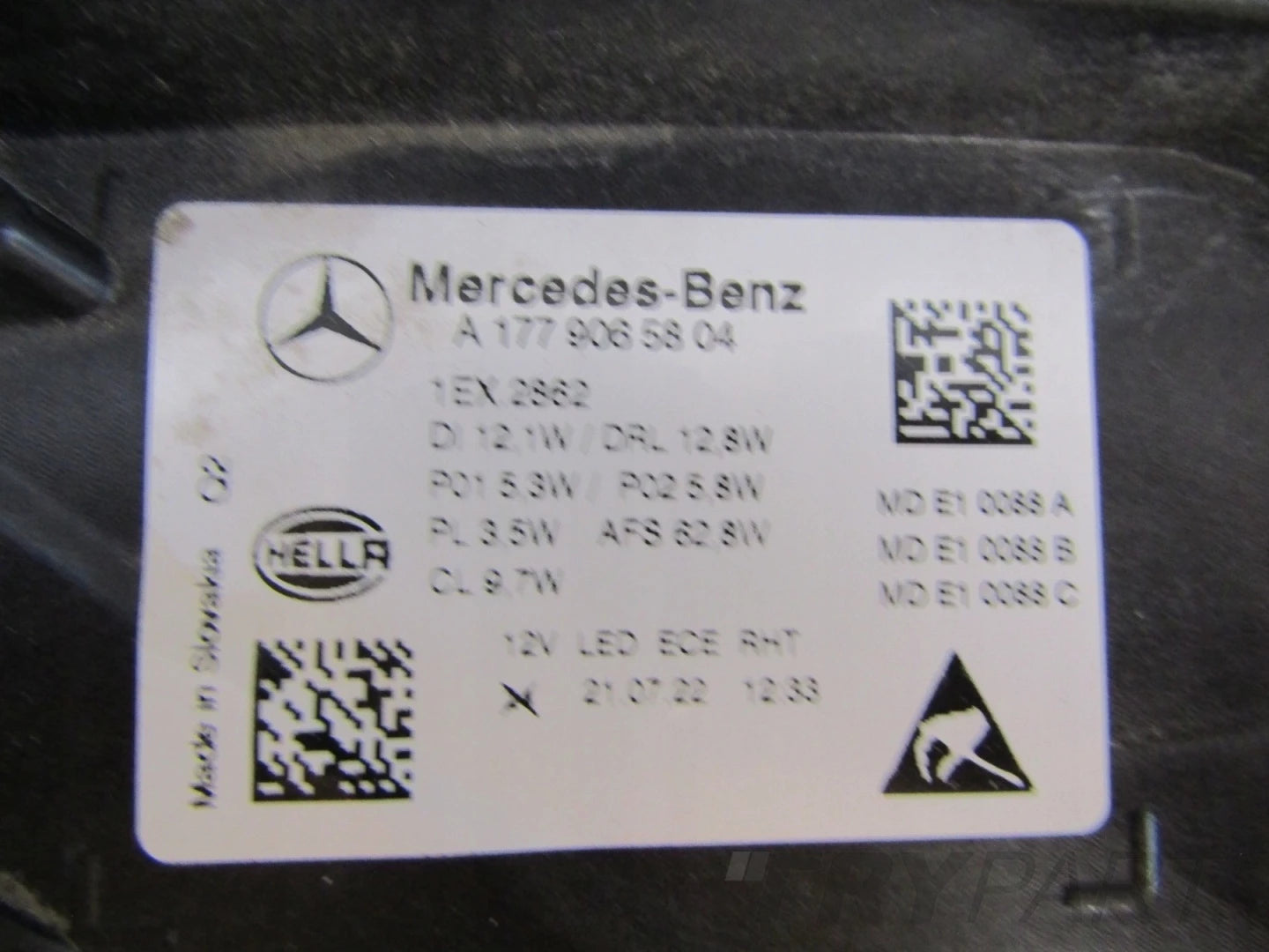 Headlight Mercedes A-Class W177 LIFT MULTIBEAM 23- RH RIGHT A1779065804