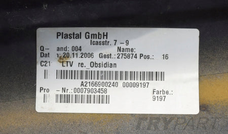 MERCEDES CL W216 RIGHT SILL MOULDING ORG