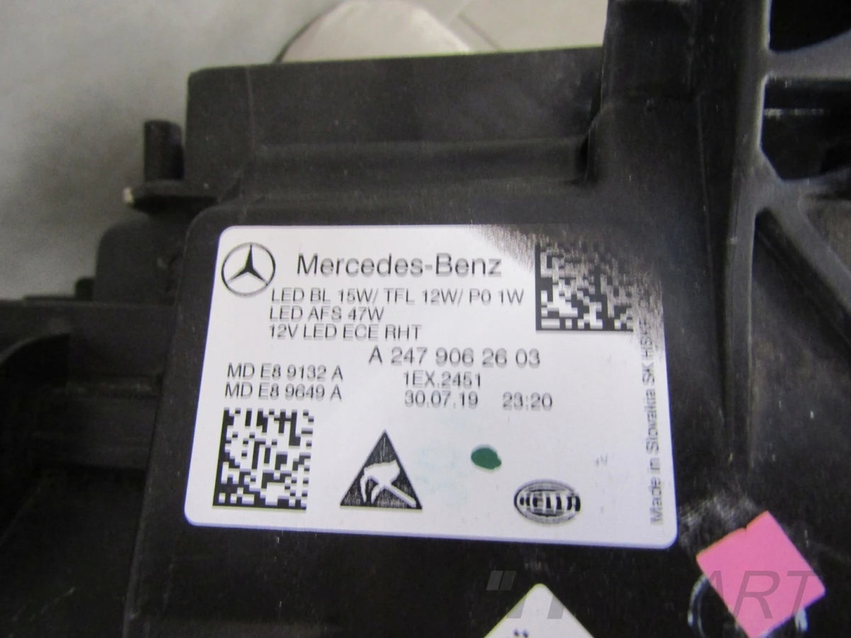 MERCEDES B-CLASS W247 HEADLIGHT FULL LED PERFORMANCE RH 18-22 A2479062603