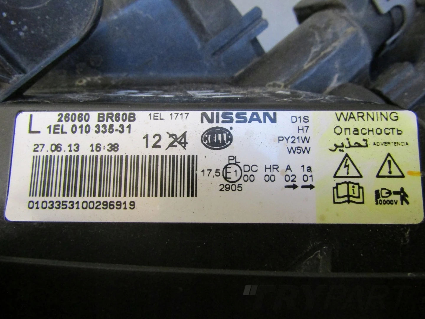 HEADLIGHT NISSAN QASHQAI I J10 LIFT XENON NON-SWIVEL 09-13 LH LEFT 26060