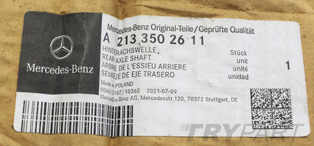 MERCEDES E CLASS W213 REAR RIGHT AXLE SHAFT ORG