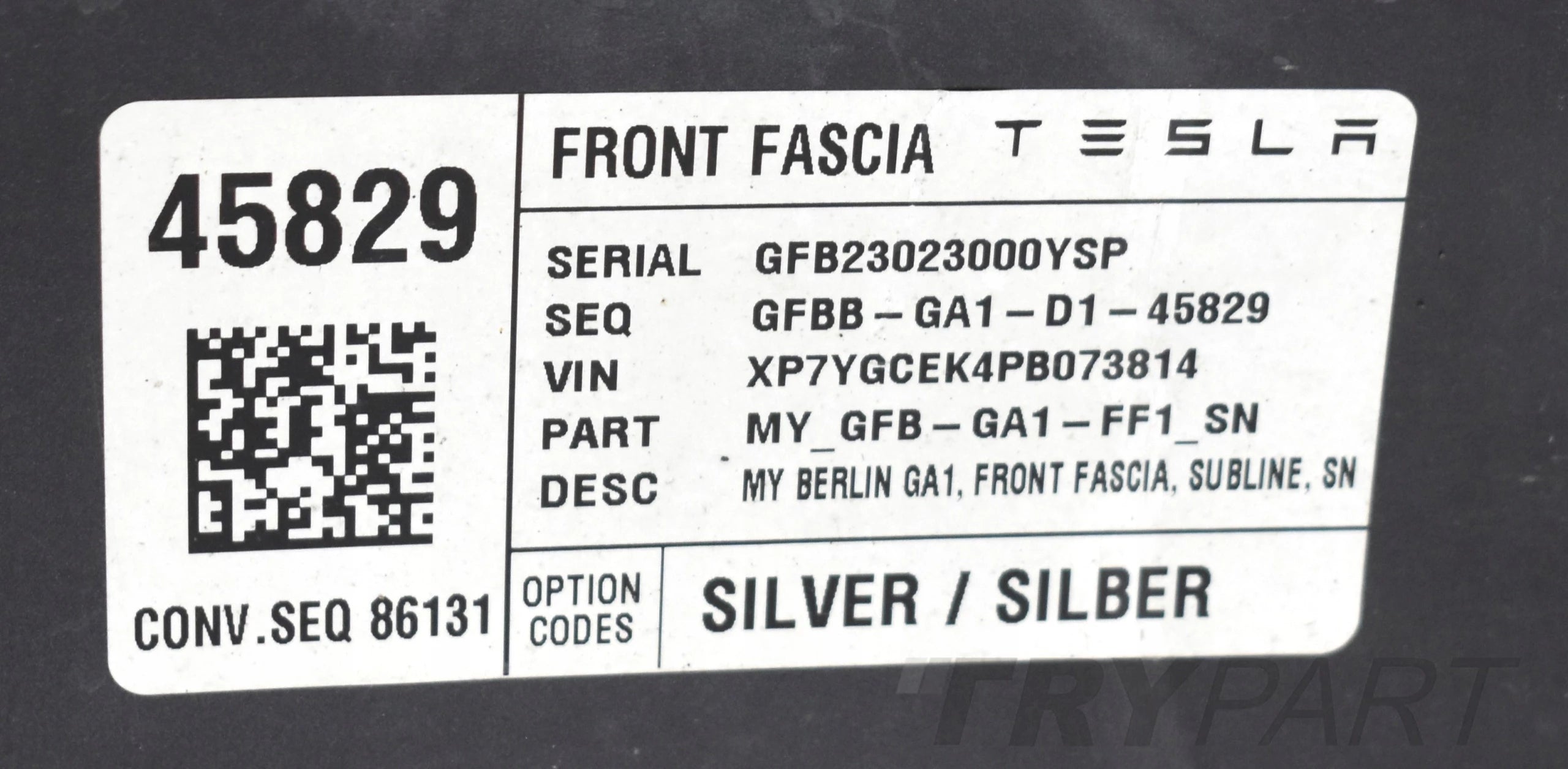 TESLA MODEL Y FRONT BUMPER ORG