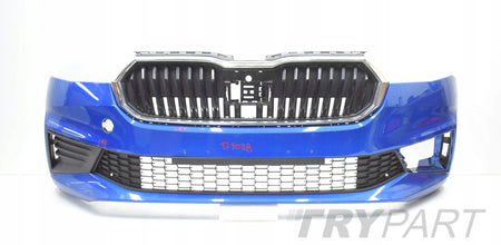 SKODA FABIA IV 6VA FRONT BUMPER ORIGINAL + GRILLES + GRILL