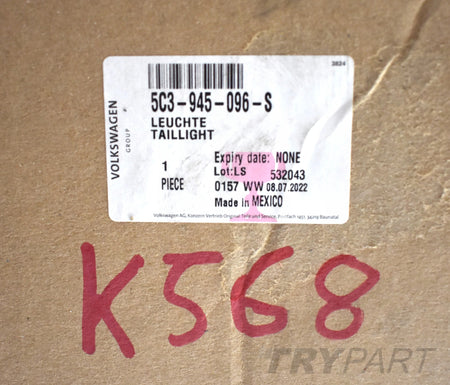 VW NEW BEETLE II 5C3 CABRIO RIGHT REAR TAIL LIGHT ORG EU NEW