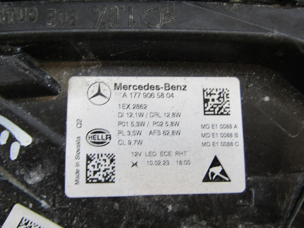 Mercedes A-Class W177 LIFT MULTIBEAM 23- RH A1779065804 Headlight