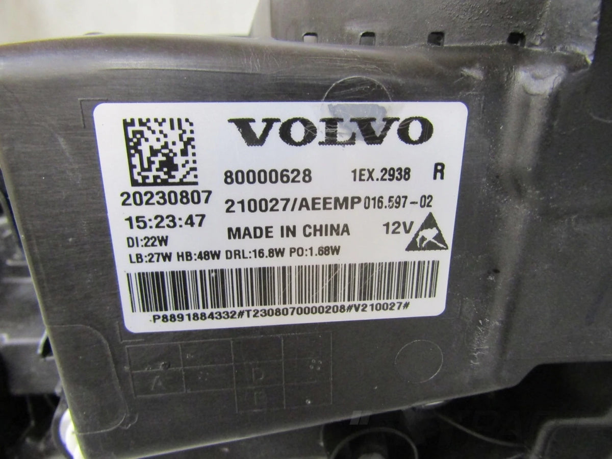 HEADLIGHT HEADLIGHT VOLVO EX30 FULL LED 23- RIGHT PASSENGER SIDE 80000628