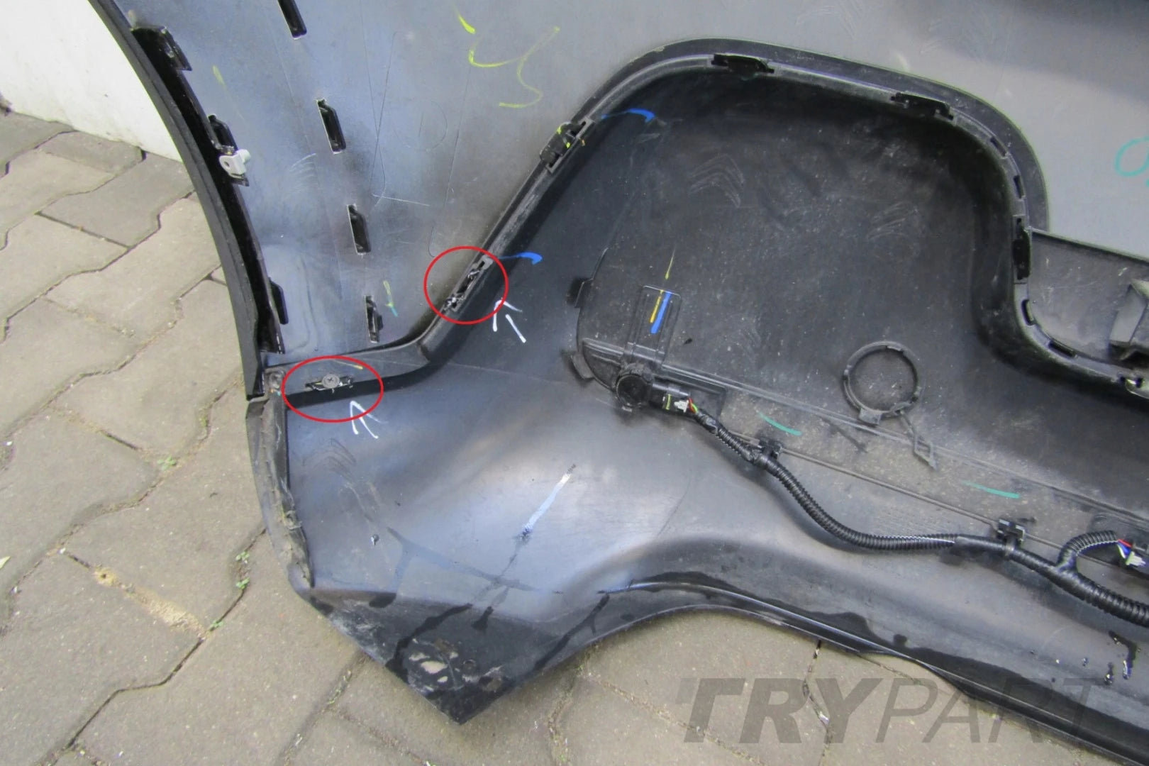 Citroen C3 III Rear Bumper 16- (4xPDC + wiring harness)