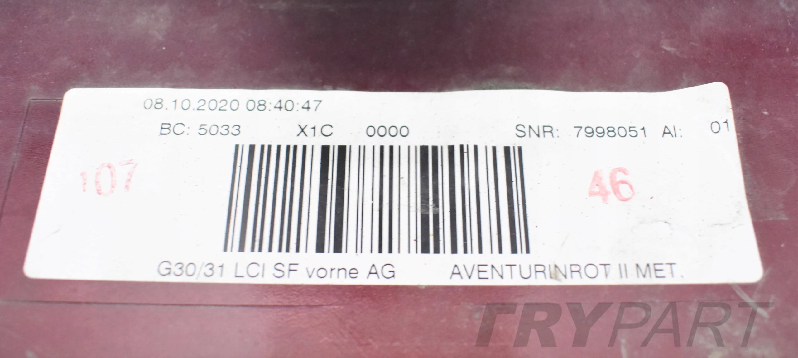 BMW 5 V G30 G31 LIFT LCI FRONT BUMPER ORG