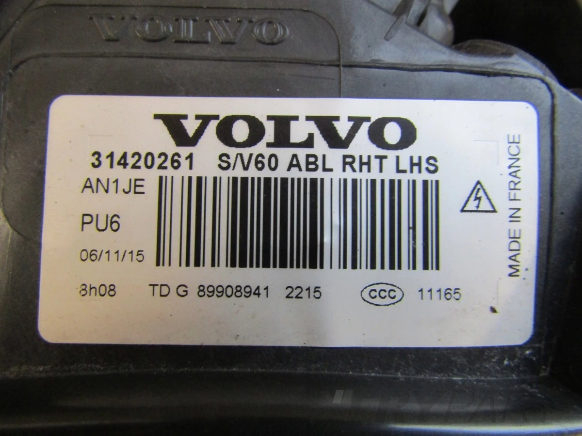 Headlight Volvo V60 S60 LIFT XENON ACTIVE BENDING 14-18 LH LEFT 31420261