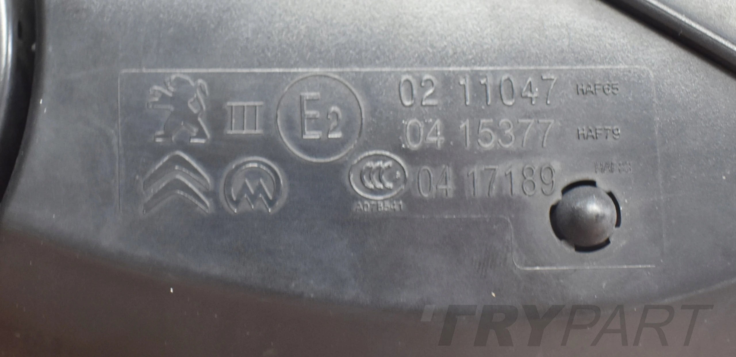 PEUGEOT 208 RIGHT MIRROR EU ORG 10 PIN