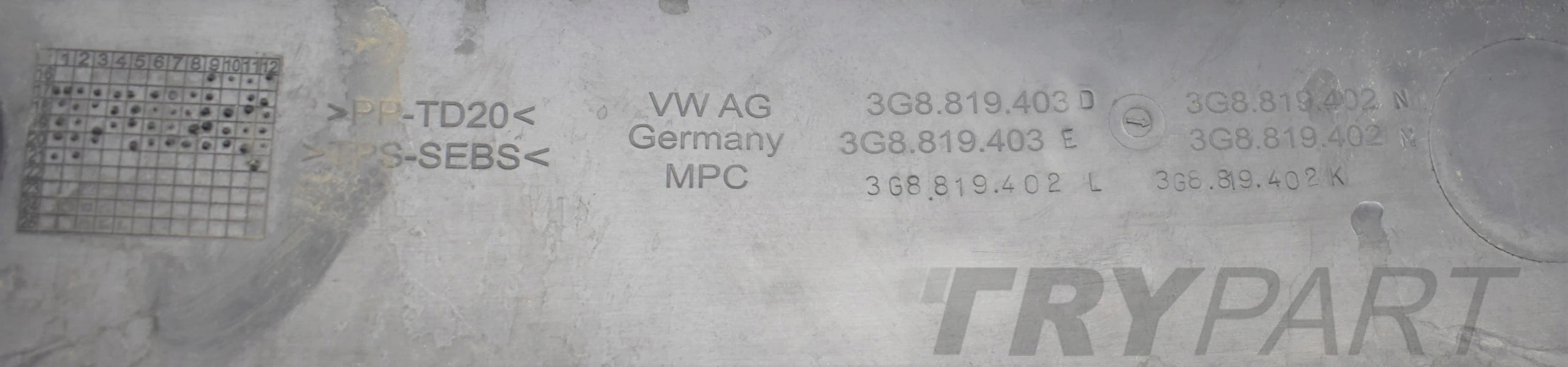 VW ARTEON 3G8 WINDSHIELD COWL FRONT ORE EU