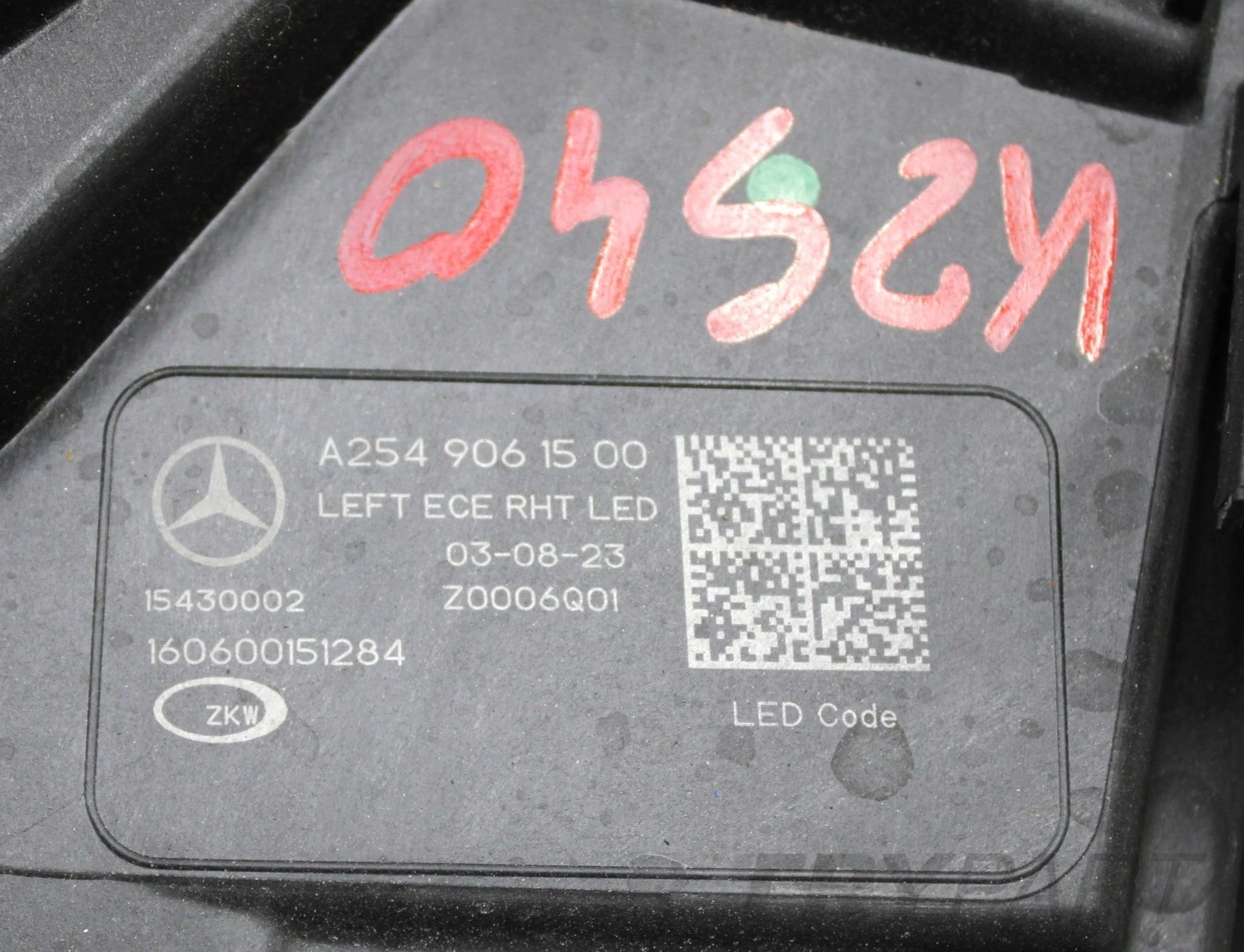 MERCEDES GLC W254 LEFT FRONT HEADLIGHT ORG EU A2549061500
