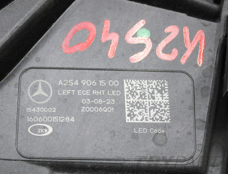 MERCEDES GLC W254 LEFT FRONT HEADLIGHT ORG EU A2549061500