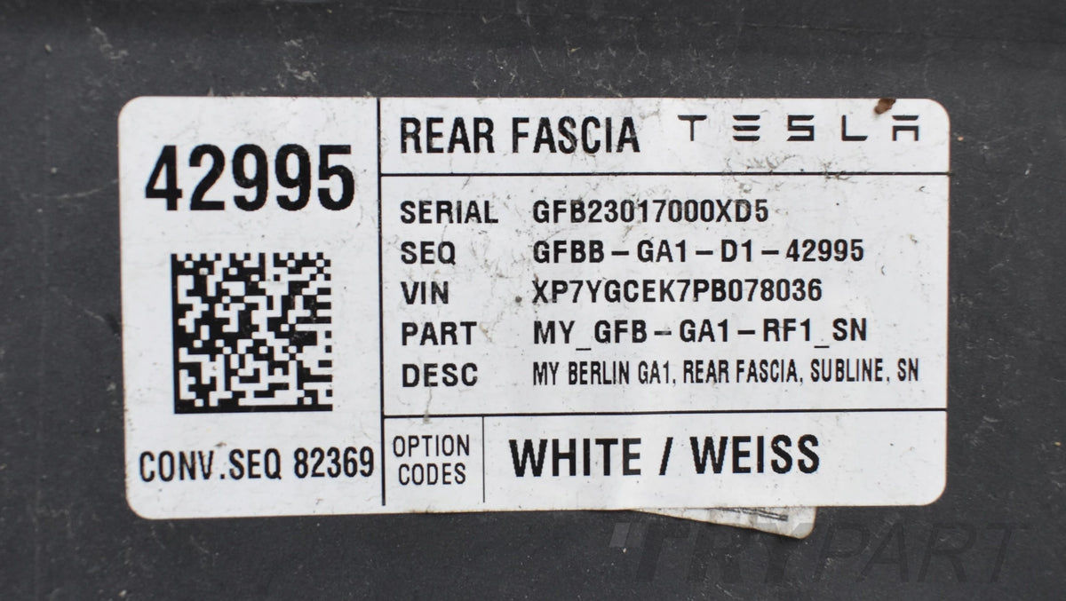 TESLA MODEL Y REAR BUMPER ORG + BOTTOM