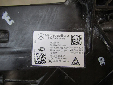MERCEDES B CLASS W247 LIFT MULTIBEAM 23- HEADLIGHT RH A2479061404