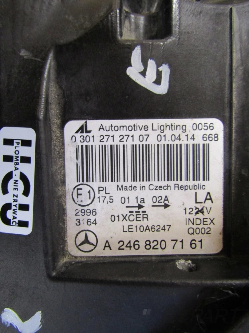 MERCEDES B CLASS W246 XENON HEADLIGHT LEFT 11-14 A2468207