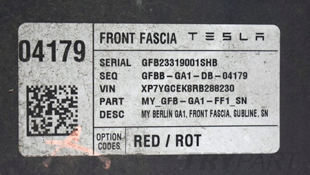 TESLA MODEL Y FRONT BUMPER ORG