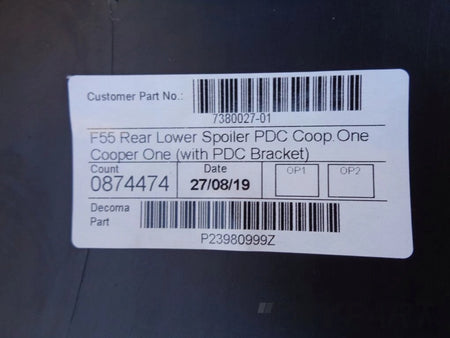 MINI COOPER ONE F55 14- rear bumper spoiler