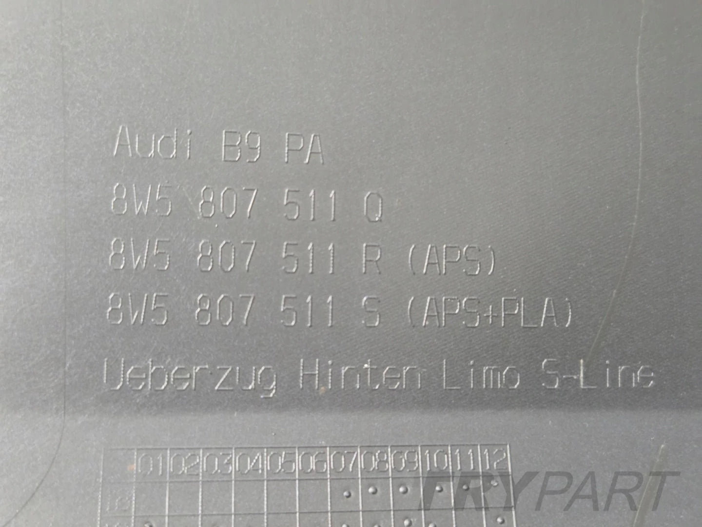 AUDI A4 B9 LIFT SEDAN S LINE REAR BUMPER 20-24