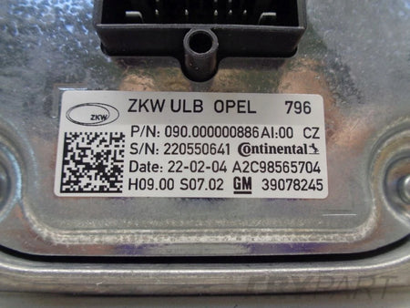 OPEL ASTRA K V 39055760 Converter