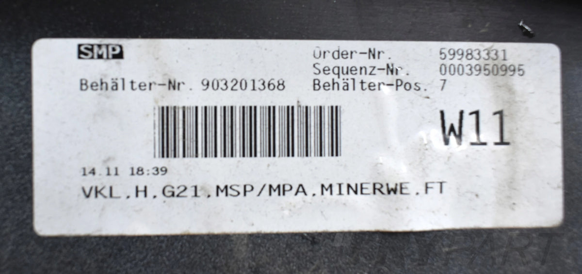 BMW III 3 G21 M PACKAGE REAR BUMPER ORIGINAL TOURING