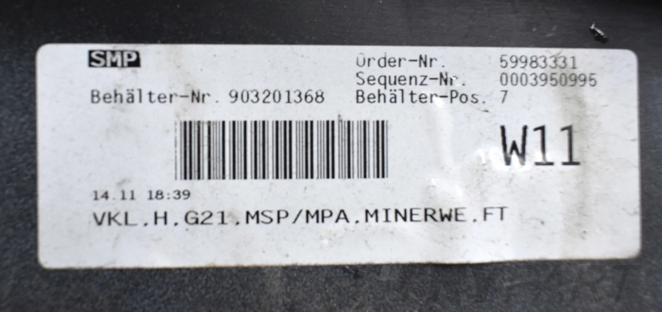 BMW III 3 G21 M PACKAGE REAR BUMPER ORIGINAL TOURING