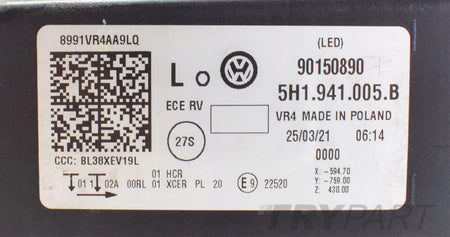 VW GOLF VIII 5H1 HEADLIGHT LEFT FRONT EU LED