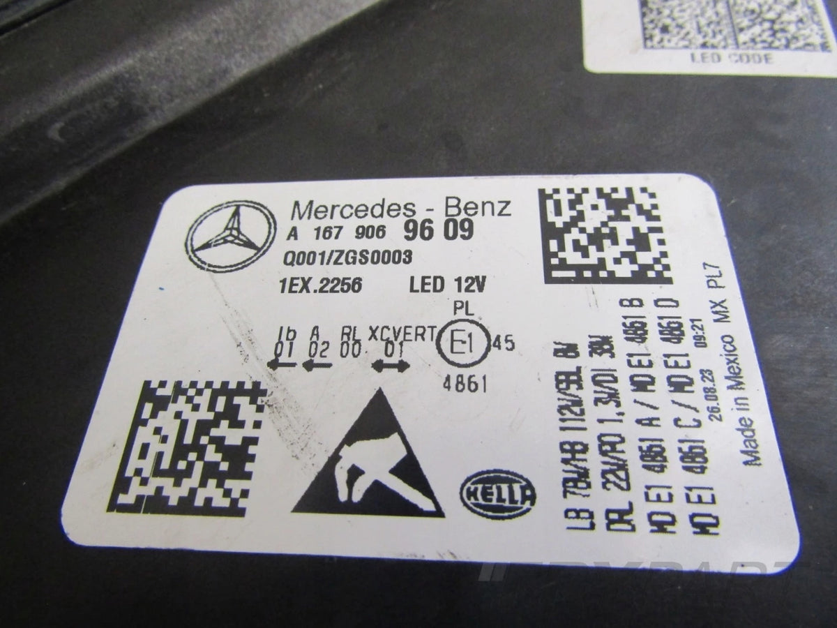 MERCEDES GLS X167 LIFT FULL LED MULTIBEAM HEADLIGHT RIGHT RH 19- 16790696