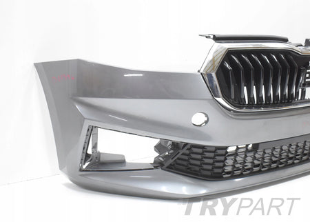 SKODA FABIA IV 6VA FRONT BUMPER ORG + GRILLES + GRILL + BOTTOM