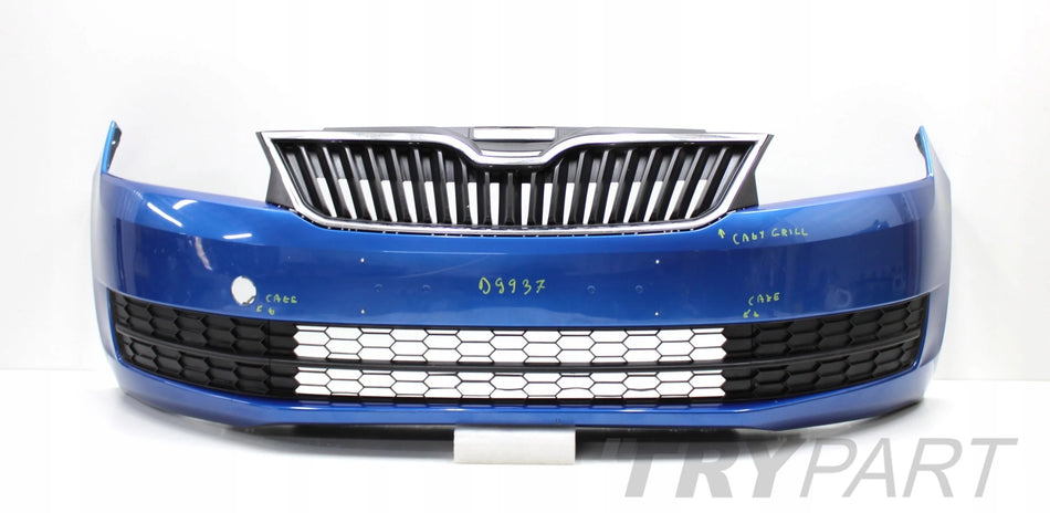 SKODA RAPID 5JA FRONT BUMPER ORG + GRILLE + VENTS + BOTTOM