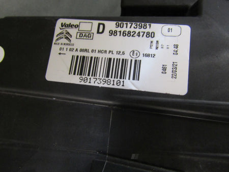 FRONT LAMP CITROEN BERLINGO 4 IV STANDARD 18- RH 9816824780