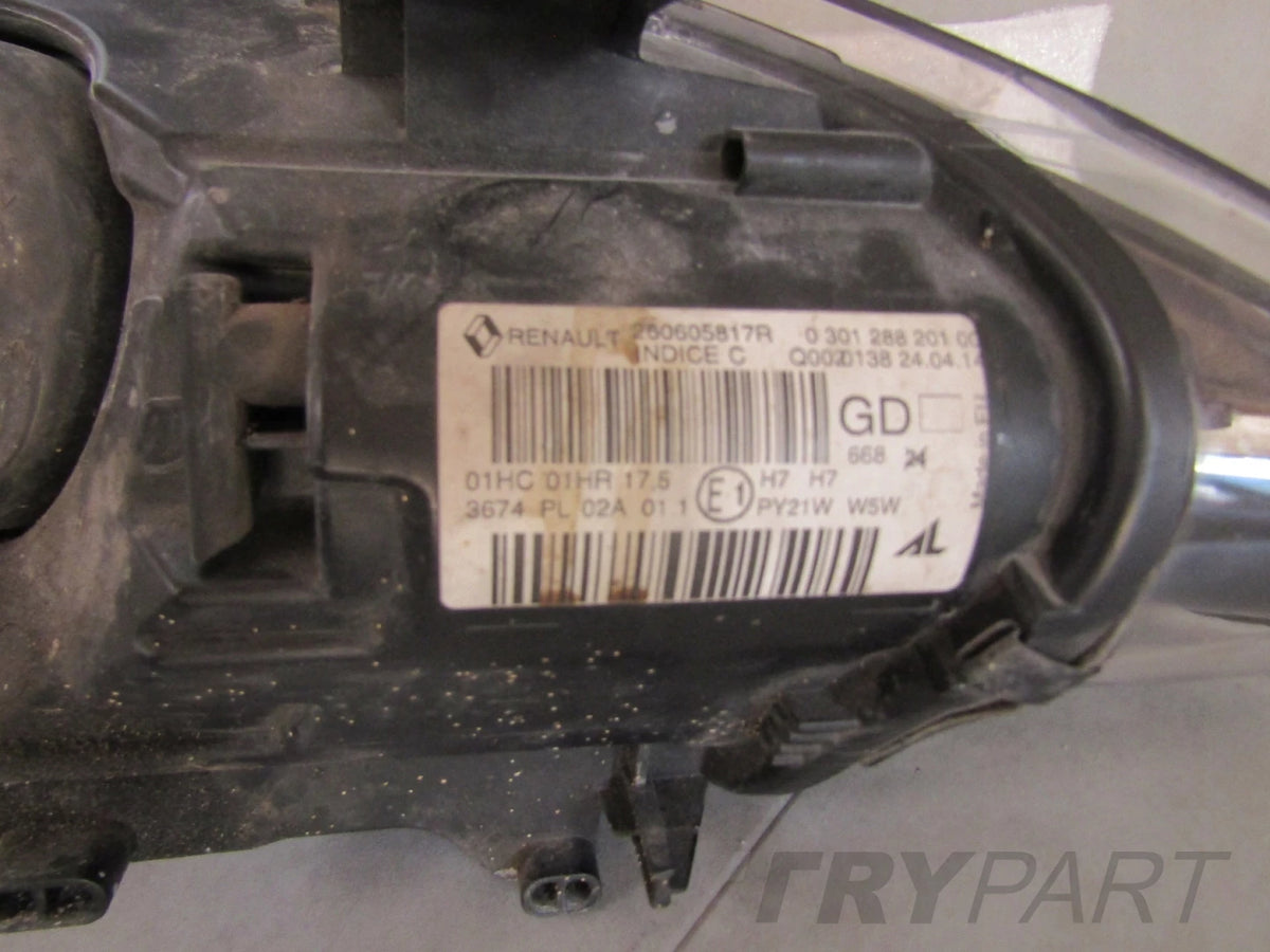 FRONT HEADLIGHT RENAULT MEGANE 3 III LIFT STANDARD LENS 13-16 LH 260605817R