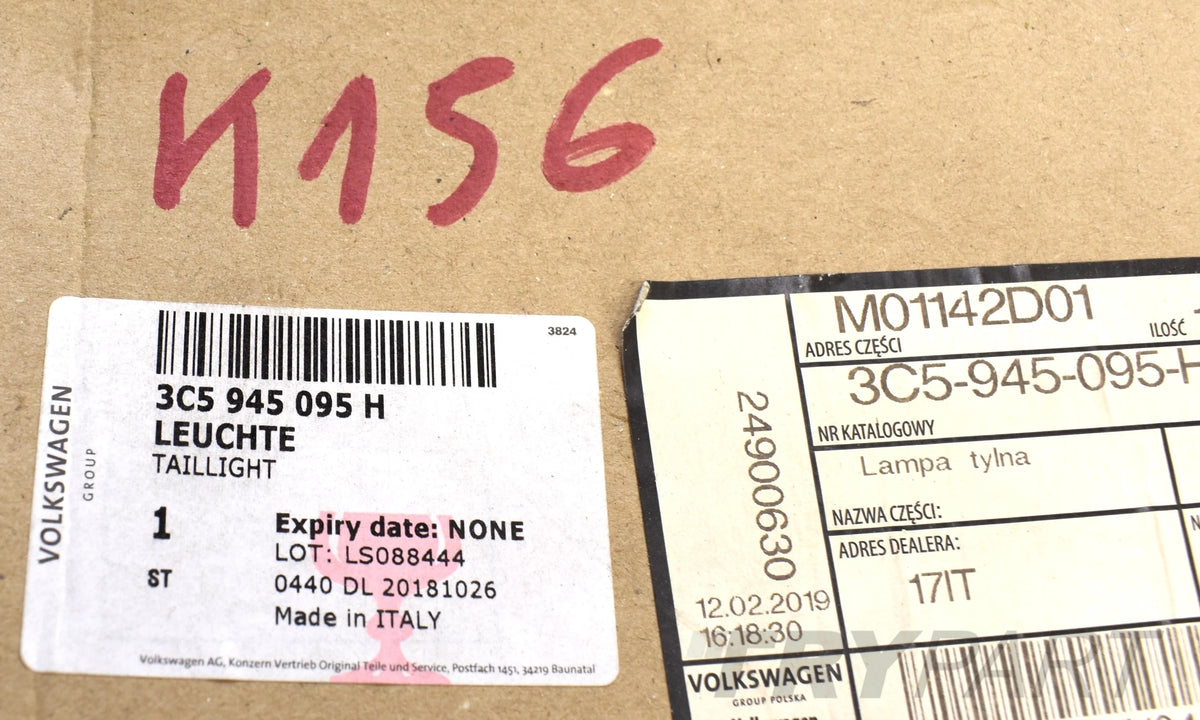 VW PASSAT B6 3C5 LEFT REAR LIGHT EU LED SEDAN ORG NEW