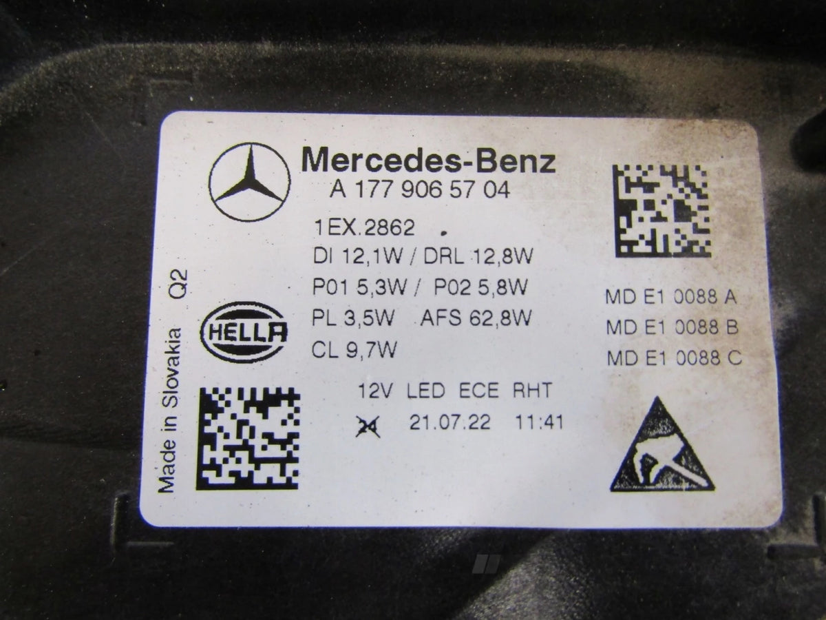 Headlight Mercedes A Class 177 MULTIBEAM LH A1779065704