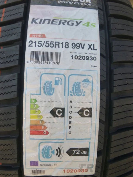 Hankook Kinergy 4S 215/55 R18 All-Season Tire